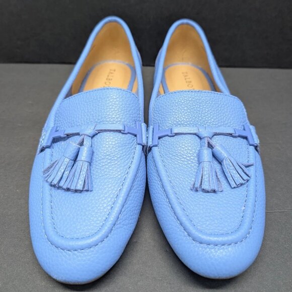 Talbots Women’s Everson Tassel Moccasins Blue Leather Slip On Shoe Size 8.5M EUC - Picture 3 of 6